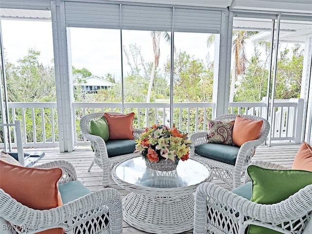 view of sunroom