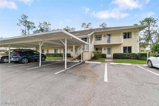 view of parking / parking lot