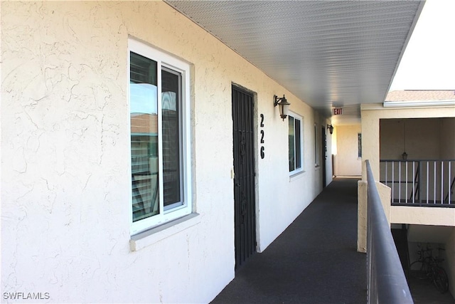 exterior space with a balcony