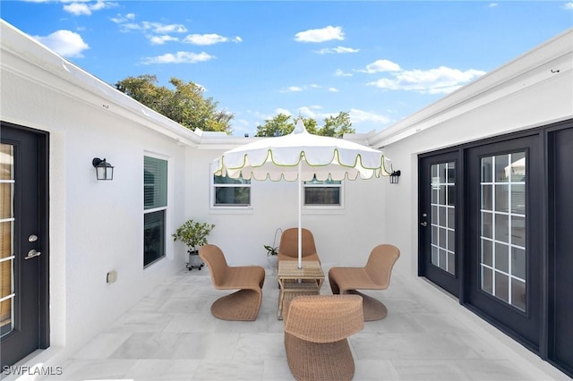 view of patio with french doors