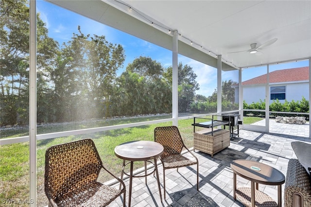 1533 San Marco Rd, Marco Island, FL 34145 - sunroom / solarium featuring ceiling fan