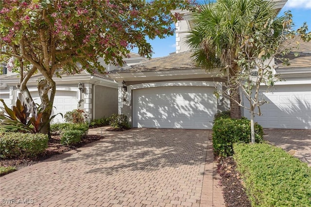 view of front facade with a garage