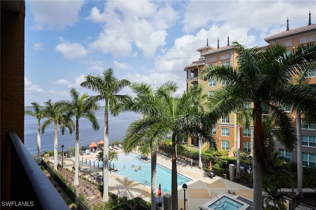 view of water feature