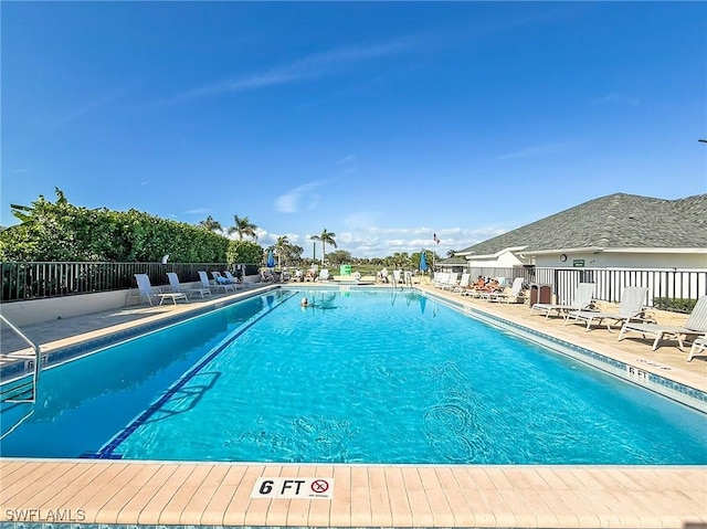 view of pool with a patio area