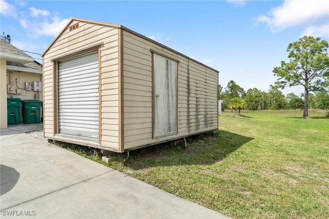 view of outbuilding featuring an outdoor structure