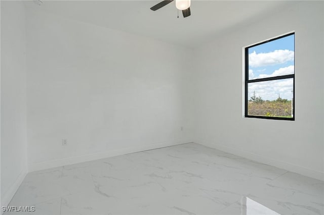 empty room featuring ceiling fan