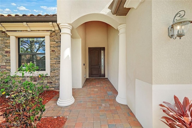 view of doorway to property