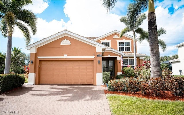 view of front of house featuring a garage