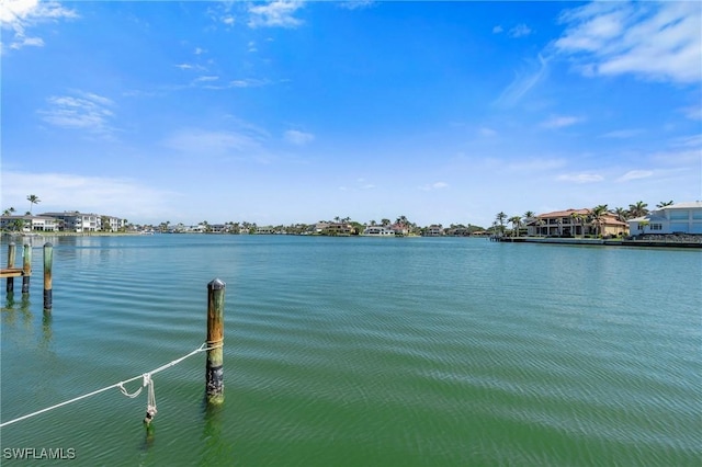 water view with a dock