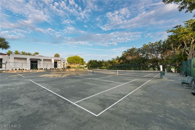 view of tennis court