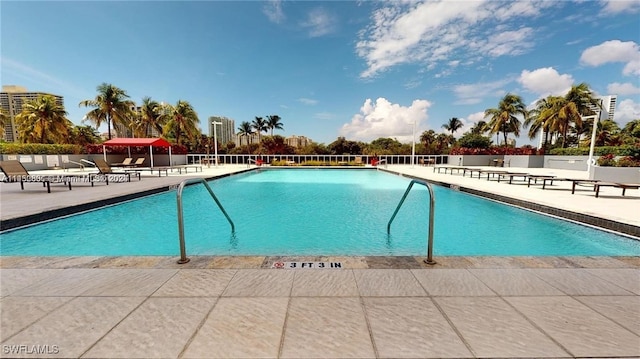 view of pool with a patio area