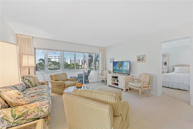 view of carpeted living room