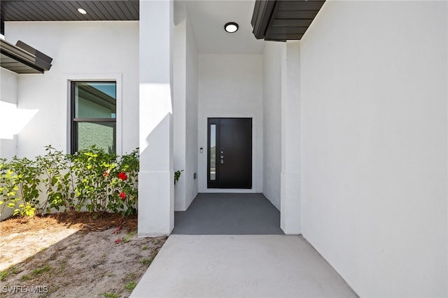 view of doorway to property