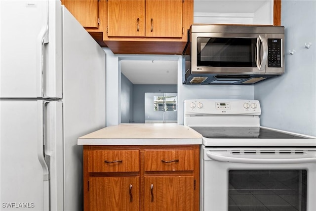 kitchen with white appliances