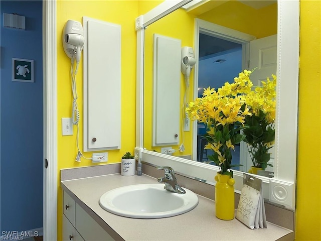 bathroom featuring vanity