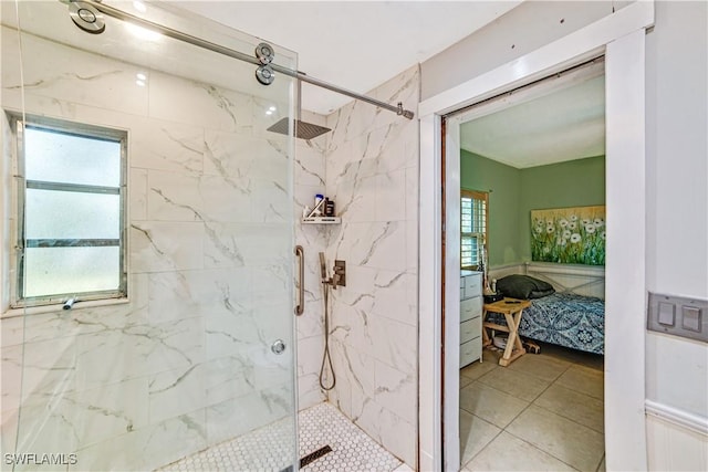 bathroom featuring an enclosed shower