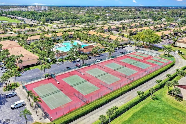 birds eye view of property