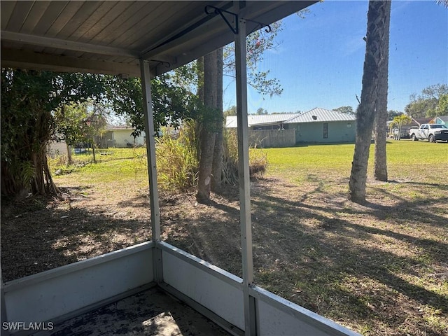 unfurnished sunroom featuring plenty of natural light