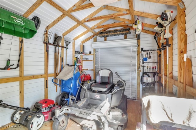 storage area with a garage