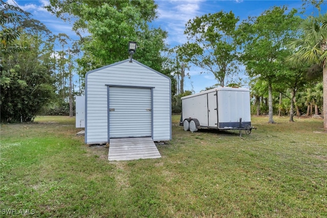 view of shed