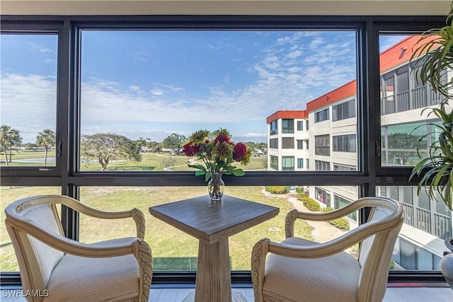 view of sunroom