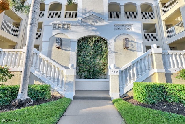 exterior space with stairway