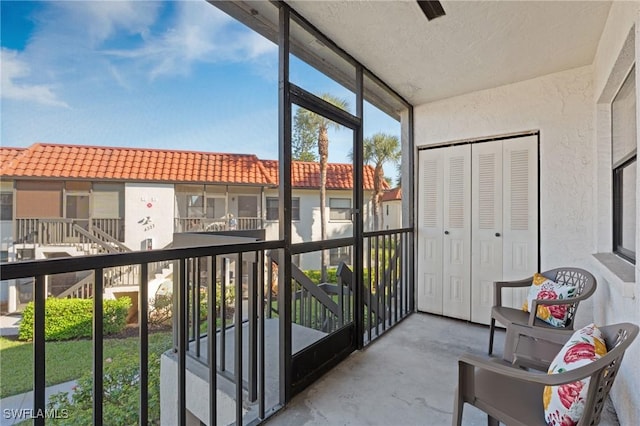 view of sunroom