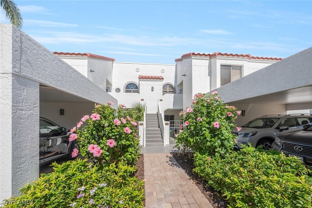 view of community with a carport