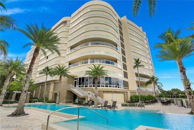 view of pool with a patio