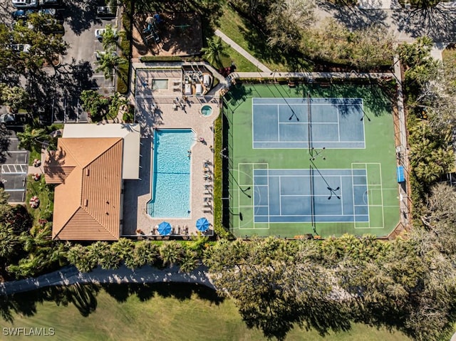 birds eye view of property