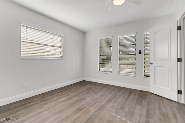 779 108th Ave N, Naples, FL 34108 - unfurnished room featuring ceiling fan and hardwood / wood-style floors