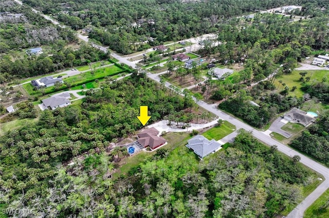 aerial view with a view of trees