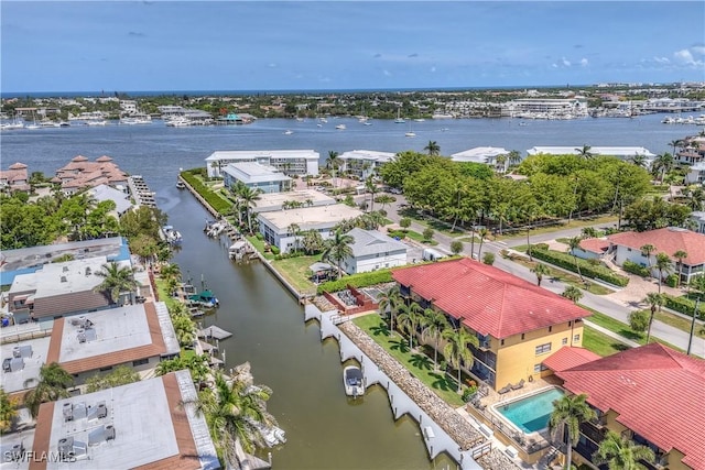 1400 Blue Point Ave Unit 207, Naples, FL 34102 - aerial perspective of suburban area featuring a nearby body of water
