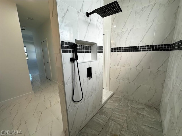 bathroom featuring walk in shower