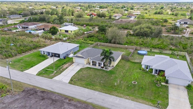 aerial view featuring a residential view