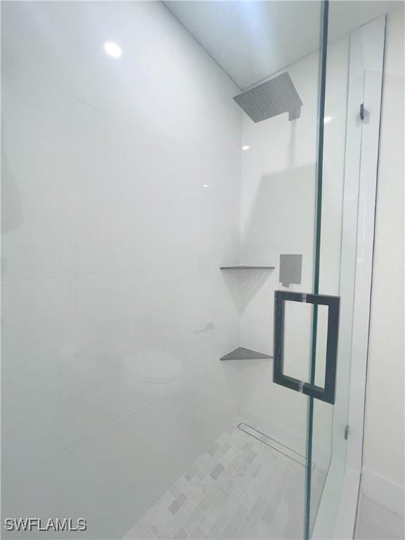 bathroom with walk in shower