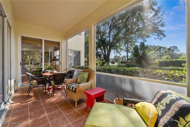 view of sunroom