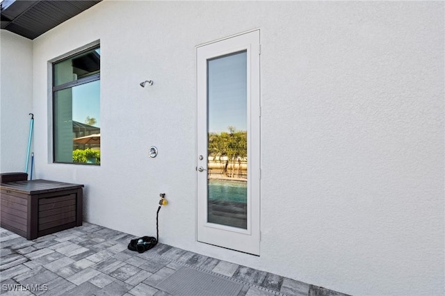 view of doorway to property