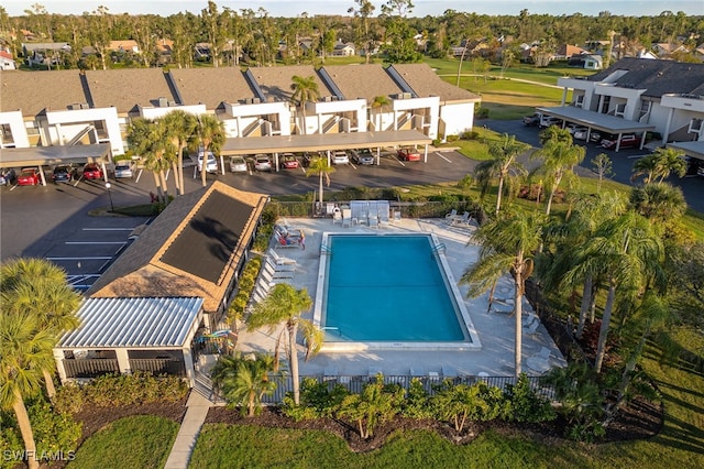 birds eye view of property