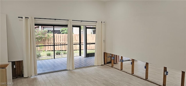 interior space with light wood-type flooring