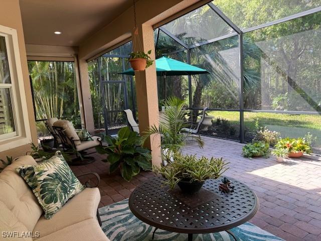 view of sunroom