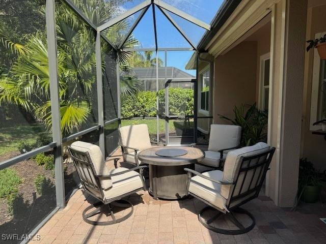 view of sunroom