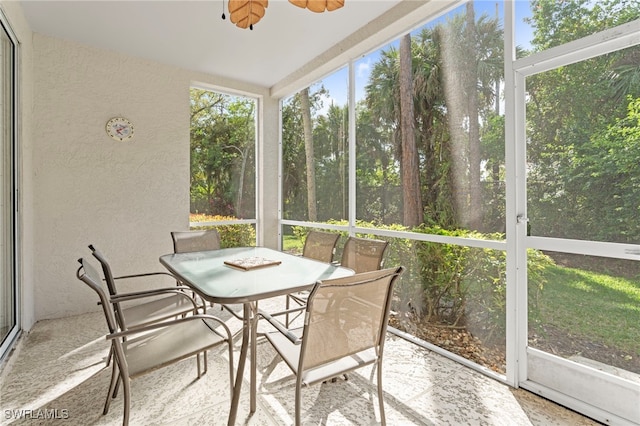 view of sunroom