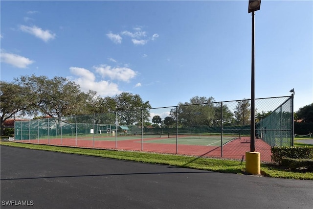 view of tennis court