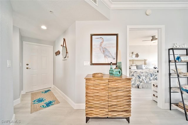 hallway featuring light hardwood / wood-style floors