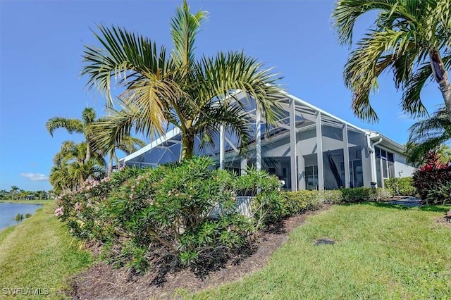 exterior space featuring a lanai