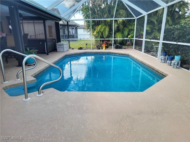 401 SE 8th Ter, Cape Coral, FL 33990 - outdoor pool featuring a patio and a lanai