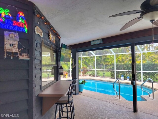 401 SE 8th Ter, Cape Coral, FL 33990 - swimming pool with ceiling fan