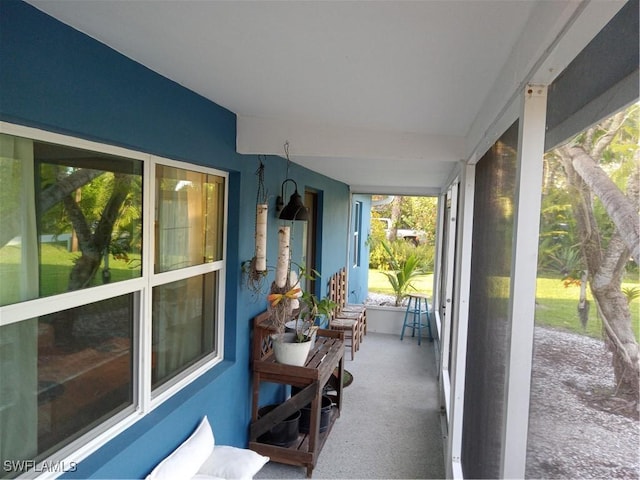 view of sunroom / solarium