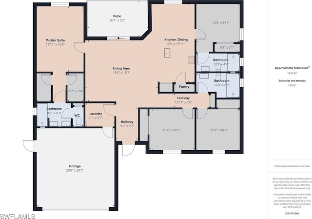 621 Allison St E, Lehigh Acres, FL 33974 - view of layout